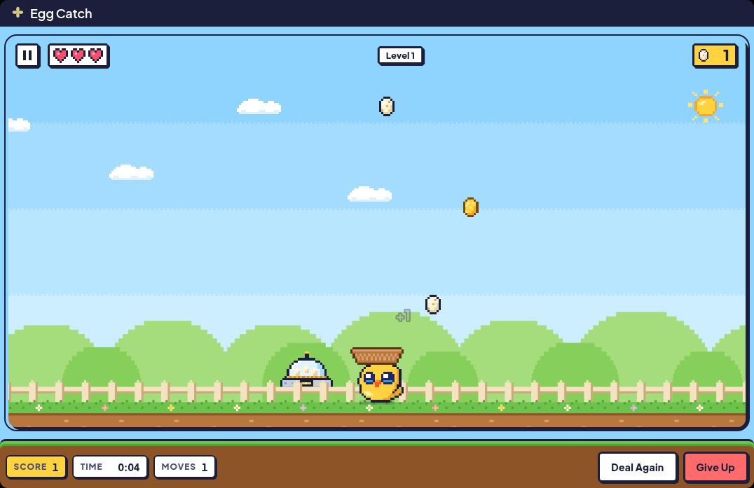 Egg Catch sedang dimainkan