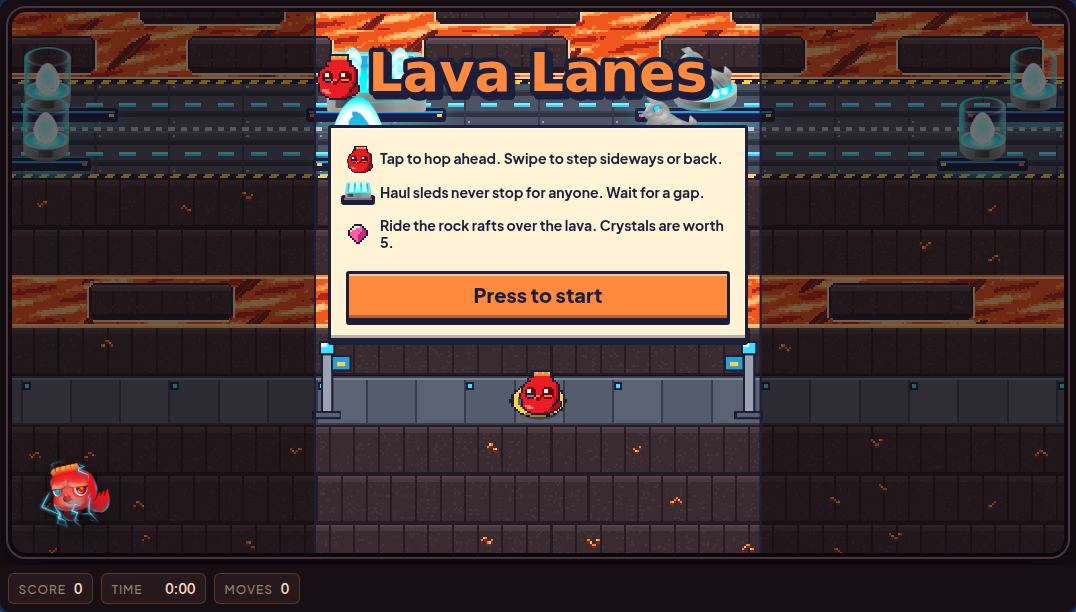 A new game of Lava Lanes