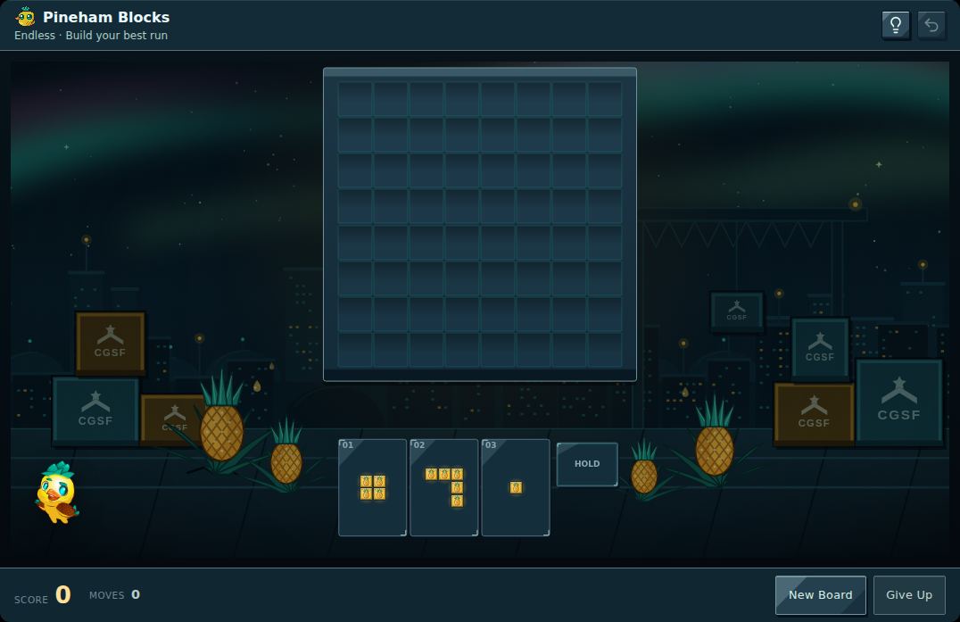 เกมใหม่ของ Pineham Blocks